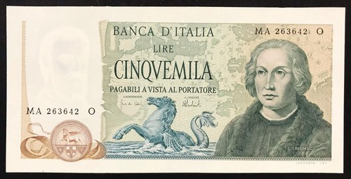 Italy italia 5000 lire - italy,